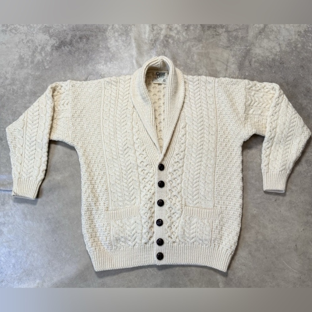 Grandma Chunky Fisherman Aran Knit Sweater Cardigan